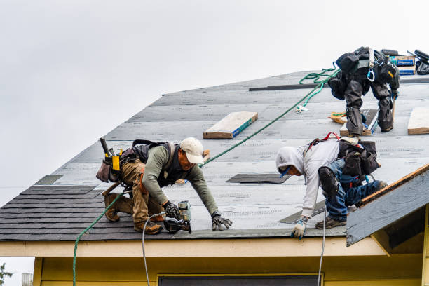 Professional Gutter Installation technician working in Island Park, ID